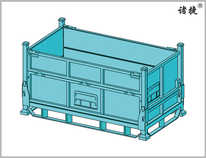 Folding metal steel plate box